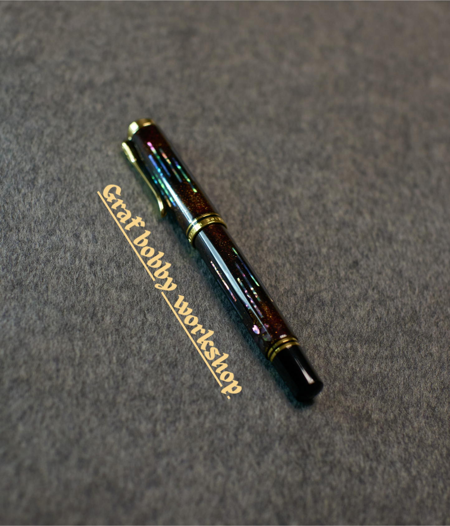 Pelikan M800/400 Black Urushi with Nashiji and Raden (Sazae Shell）