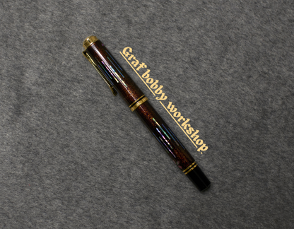 Pelikan M800/400 Black Urushi with Nashiji and Raden (Sazae Shell）