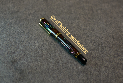 Pelikan M800/400 Black Urushi with Nashiji and Raden (Sazae Shell）