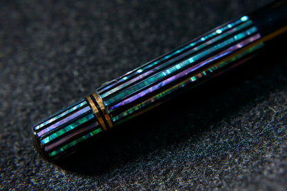 Pelikan M1000/M800 Black Urushi with Raden (Aogai)