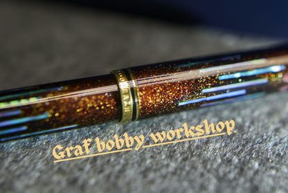 Pelikan M800/400 Black Urushi with Nashiji and Raden (Sazae Shell）