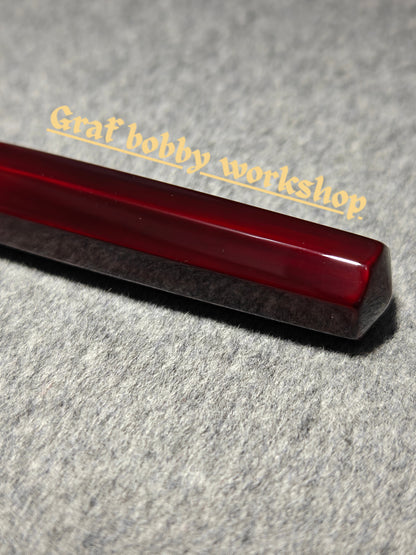 Ebonite/Ebony Aka-Tamenuri Polygonal Fountain Pen Barrel