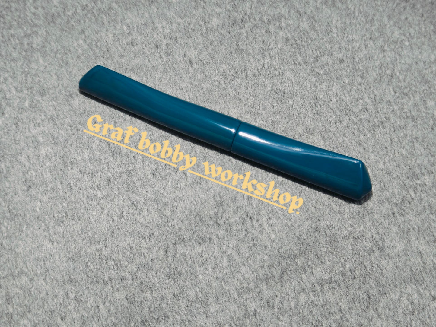 Ebony Blue Urushi Dorsal Fin Fountain Pen Barrel