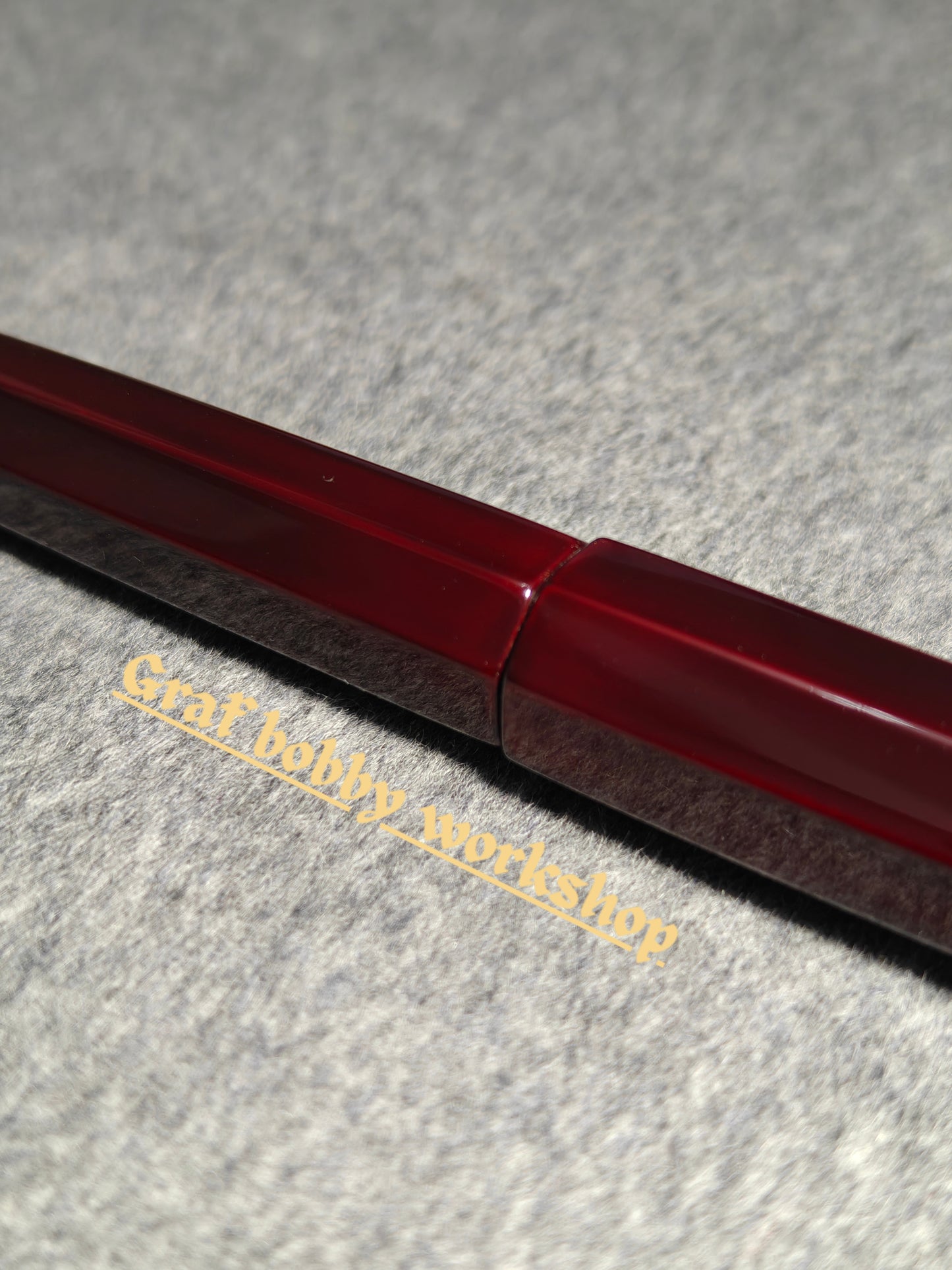 Ebonite/Ebony Aka-Tamenuri Polygonal Fountain Pen Barrel