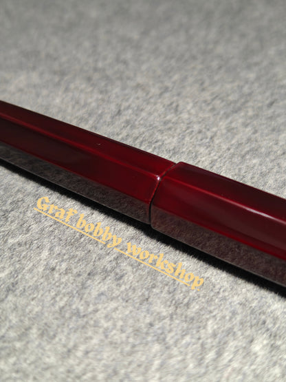 Ebonite/Ebony Aka-Tamenuri Polygonal Fountain Pen Barrel