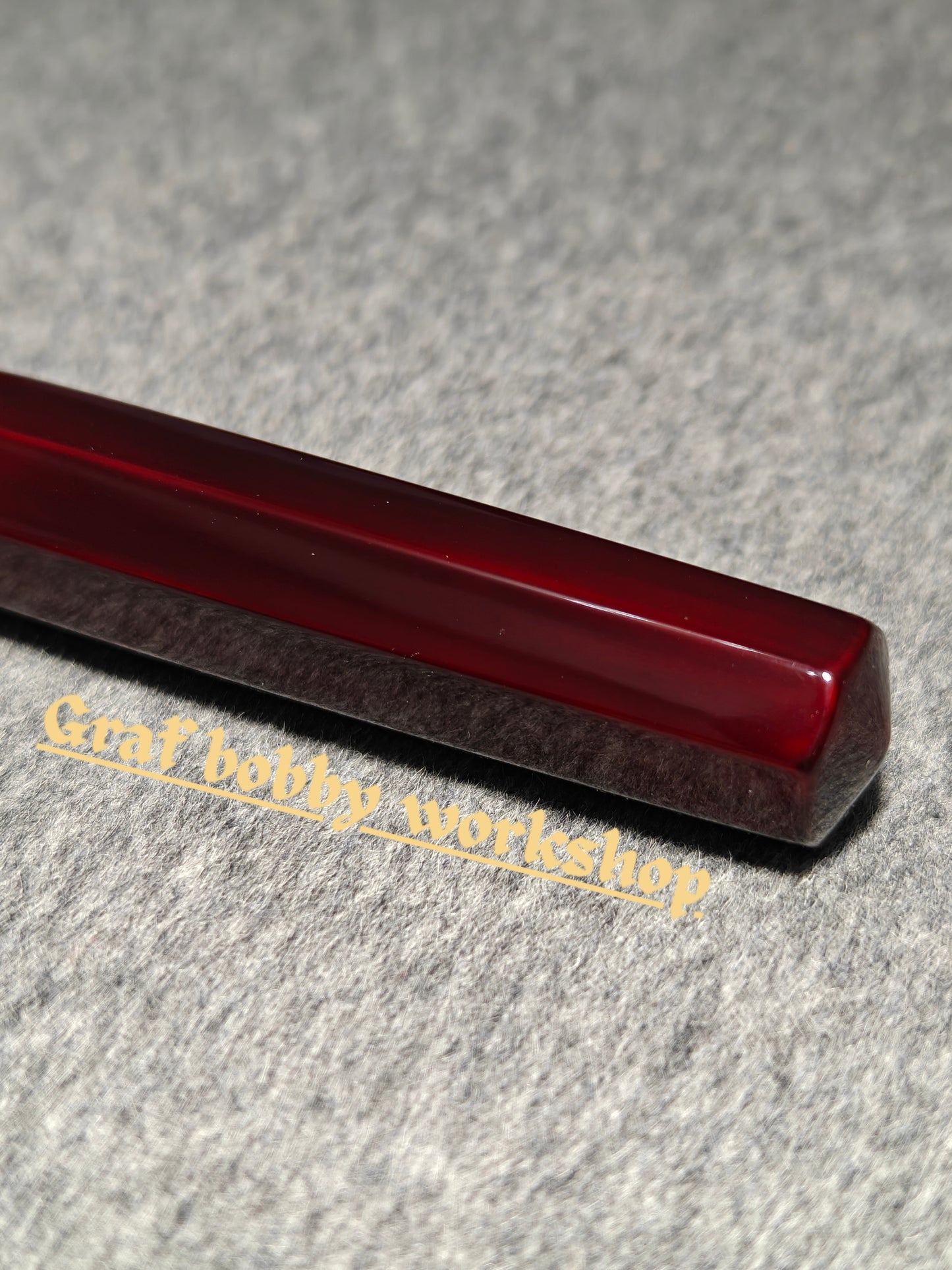 Ebonite/Ebony Aka-Tamenuri Polygonal Fountain Pen Barrel