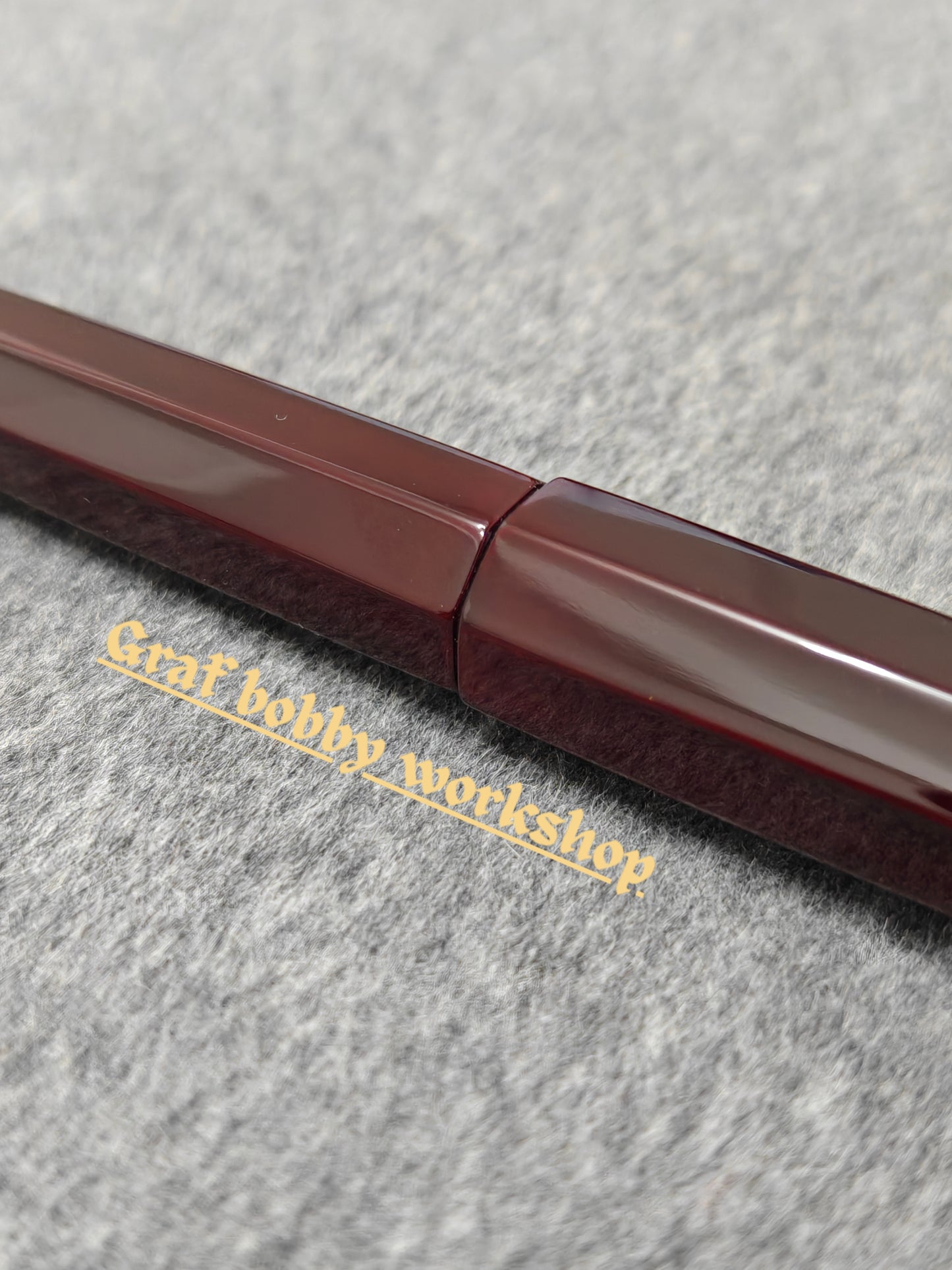 Ebonite/Ebony Aka-Tamenuri Polygonal Fountain Pen Barrel