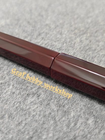 Ebonite/Ebony Aka-Tamenuri Polygonal Fountain Pen Barrel