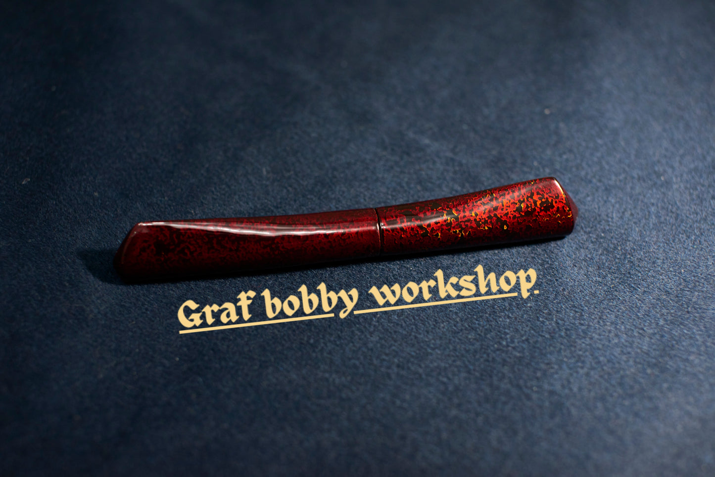 Ebonite/Ebony Red&Green Gem Sand  Dorsal Fin Fountain Pen Barrel