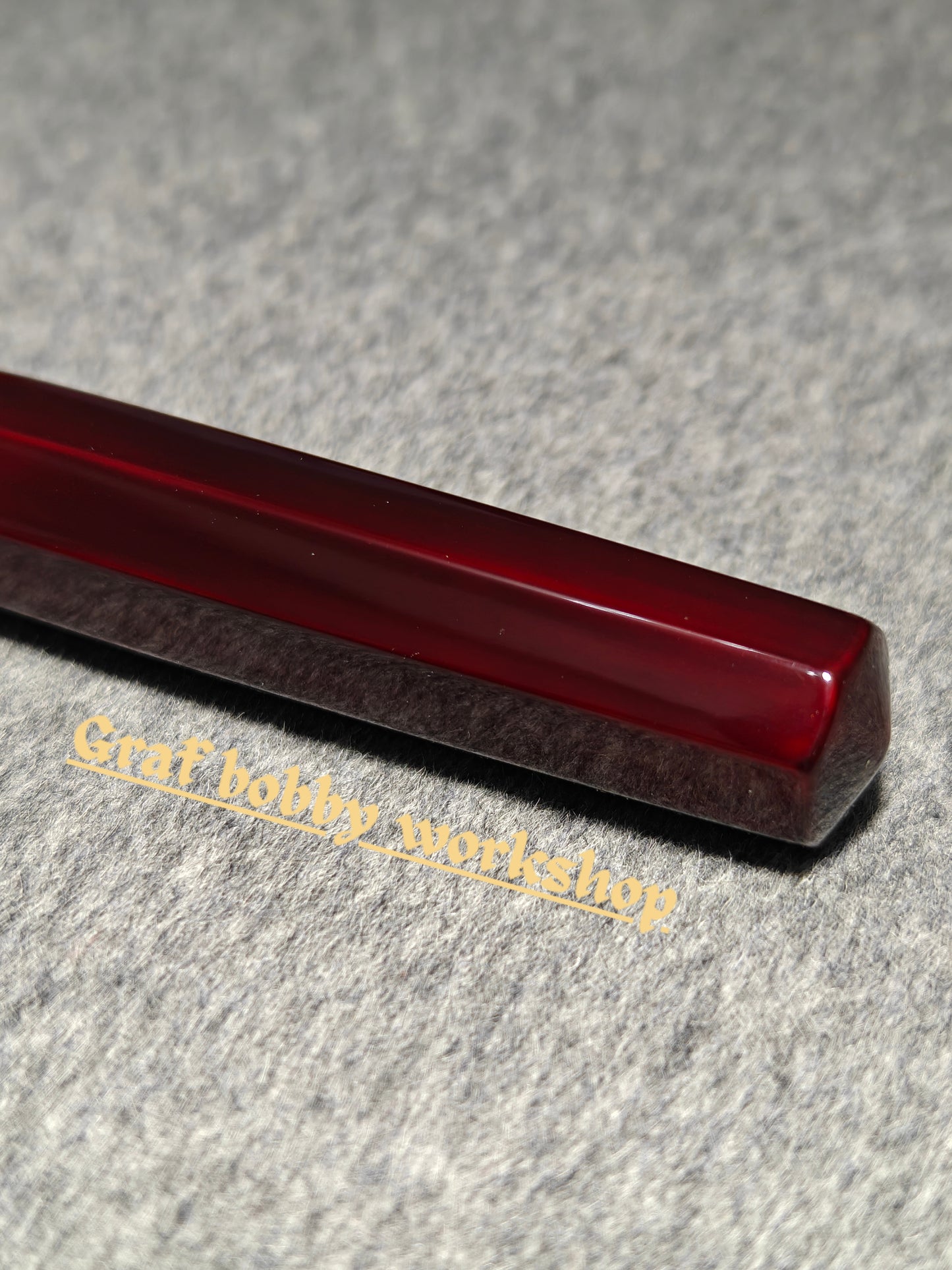 Ebonite/Ebony Aka-Tamenuri Polygonal Fountain Pen Barrel