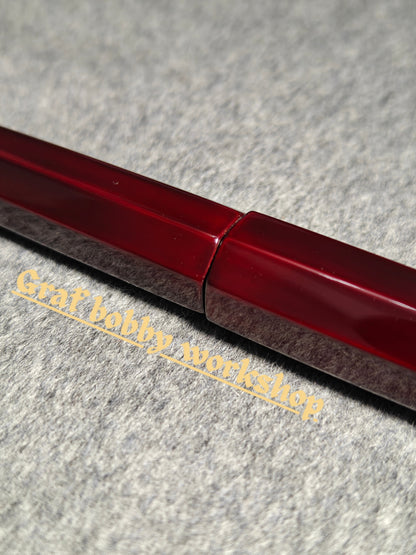 Ebonite/Ebony Aka-Tamenuri Polygonal Fountain Pen Barrel