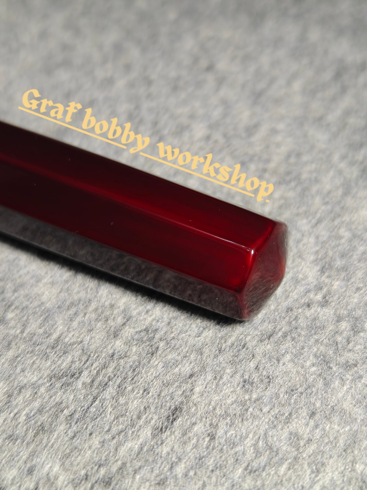 Ebonite/Ebony Aka-Tamenuri Polygonal Fountain Pen Barrel