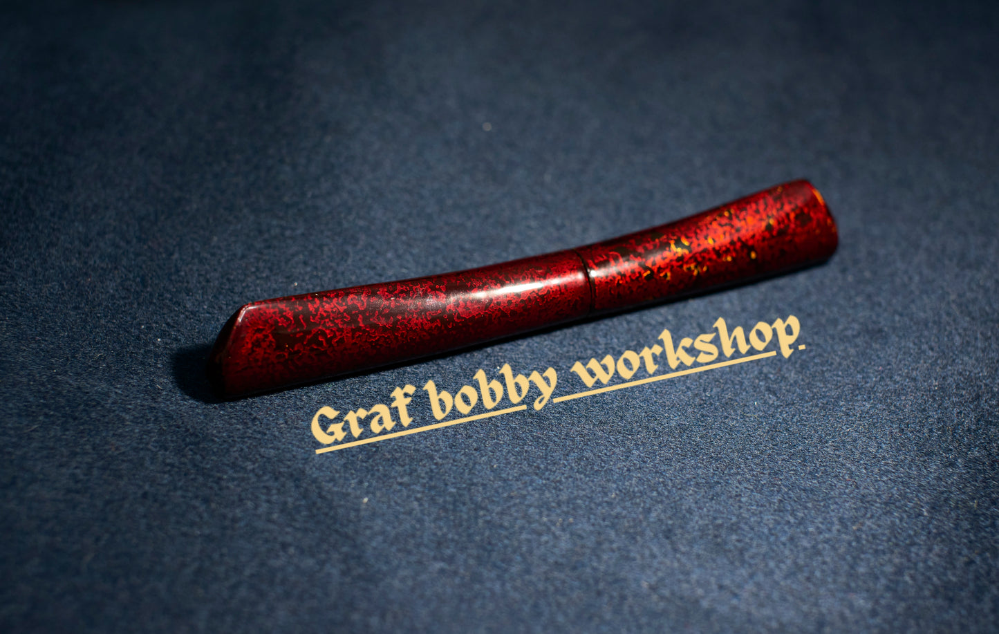 Ebonite/Ebony Red&Green Gem Sand  Dorsal Fin Fountain Pen Barrel